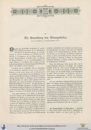 Die Bewaldung des Stromgebietes.