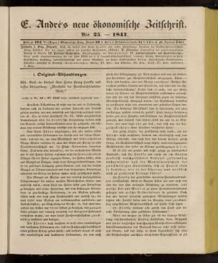 Nro. 25. - 1847