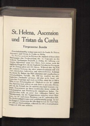 St. Helena, Ascension und Tristan da Cunha