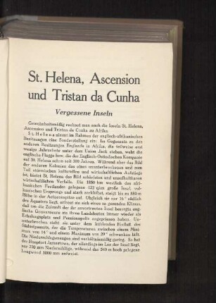 St. Helena, Ascension und Tristan da Cunha