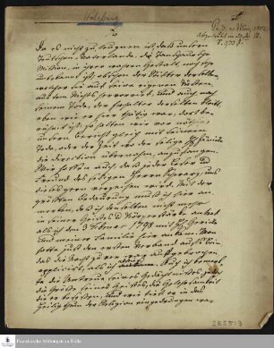 Tagebuch von Johann Caspar Kohlhoff und Immanuel Gottfried Holzberg.
