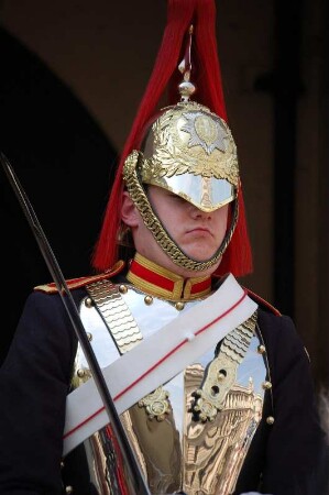 Porträt eines Gardisten der berittenen königlichen Garde, Horse Guards