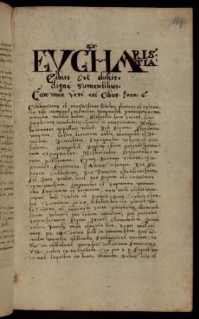 114r-118v, Eucharistia Cibus...