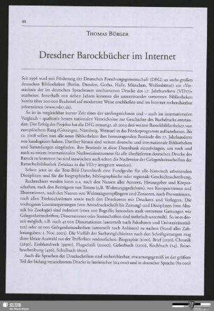 Dresdner Barockbücher im Internet