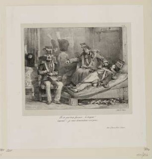 Schlafender Unteroffizier, Blatt 5 der Folge "Lithographisches Album"