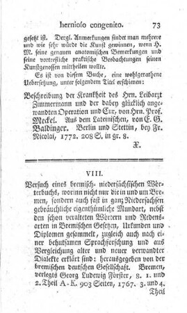 Versuch eines bremisch-niedersächsischen Wörterbuchs. T.1-5.