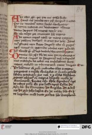 Oratio ante elevationem corporis Christi