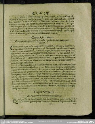 Caput Sextum. Ad Palatinum Ott Henricum pertinentia
