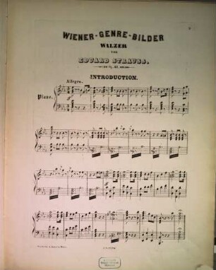 Wiener Genre-Bilder : Walzer für Pianoforte ; op. 41