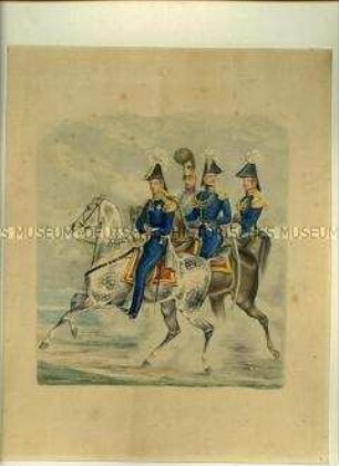 Generalität. Aus Kunstdruckmappe "Uniformen der Königlich Sächsischen Armee" 1832.