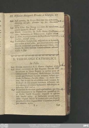 X. Theologi Catholici.