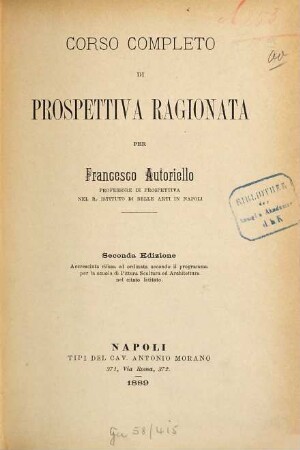 Corso completo di prospettiva ragionata
