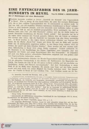 6: Eine Fayencefabrik des 18. Jahrhunderts in Reval
