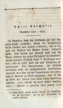 Achter Abschnitt. Bamberg 1808 - 1813.