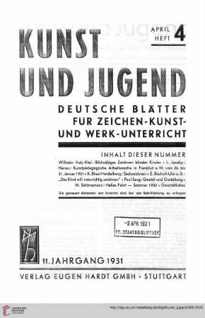 Heft 4 (April 1931)