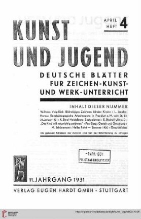 Heft 4 (April 1931)