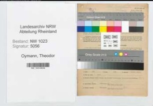 Entnazifizierung Theodor Oymann , geb. 09.11.1896 (Kaufmann)