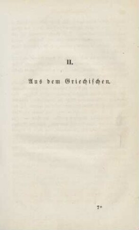 II. Aus dem Griechischen