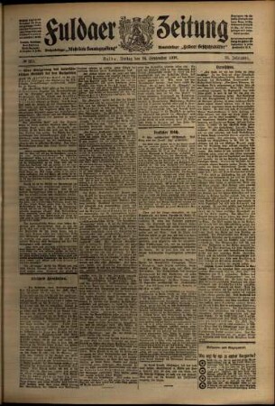 Zweite Ausgabe vom Freitag, den 18. September 1908.