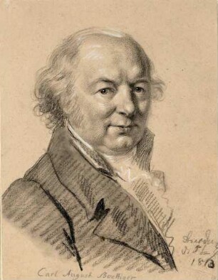 Bildnis Böttiger, Carl August (1760-1835), Archäologe, Philologe, Journalist, Kunsthistoriker, Schriftsteller, Pädagoge