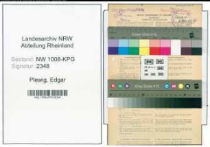 Entnazifizierung Edgar Plewig , geb. 23.07.1895 (Gemeindebeamter)