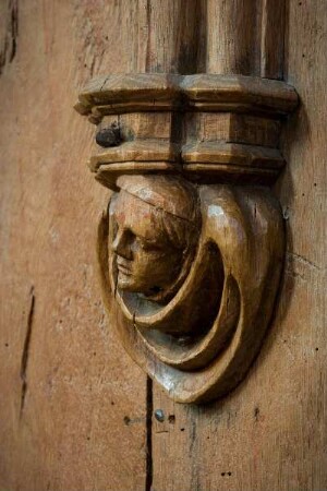 Frankreich. Auvergne. Haute Loire. La Chaise Dieu. Eglise abbatiale Saint Robert. Chorgestühl. Eiche. 15 Jahrhundert. Schnitzwerk
