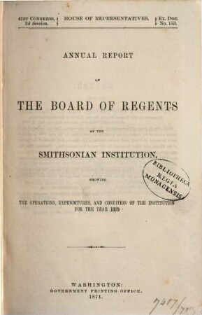 House documents. [266.] 1869 (1871) = Congress 41, Sess. 3