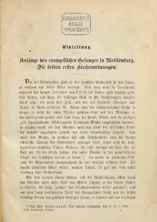Geschichte des evangelischen Kirchengesanges in Mecklenburg, insbesondere der Mecklenburgischen Gesangbücher : e. hymnolog. Beitr. ; Rectorats-Programm für 1879/80