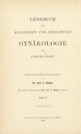 2: Lehrbuch der klinischen und operativen Gynäkologie