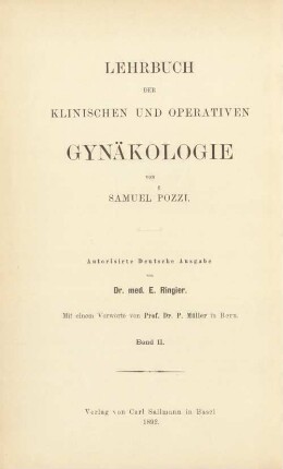 2: Lehrbuch der klinischen und operativen Gynäkologie