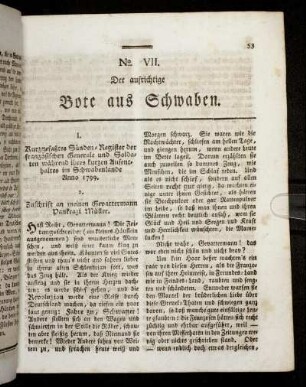 No. VII. [Den 10ten May 1799.]