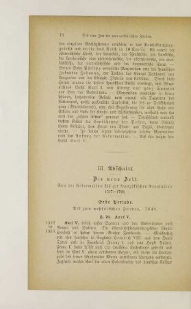 Erste Periode. Bis zum westfälischen Frieden. 1648