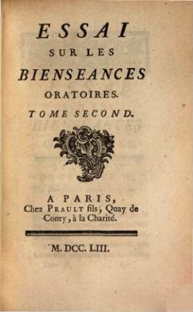 Essai Sur Les Bienseances Oratoires, 2
