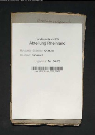 Landesherrlicher Konsens zu Resignationen von Fährlehen der Köln-Deutzer Fähre