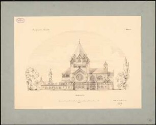 Evangelische Gnadenkirche (Augustakirche), Berlin-Mitte 1. Projekt: Seitenansicht