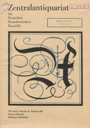 Nr. 939: Varia