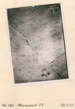 Foto des Geländes um die Muraucourt Ferme südöstlich von Bezonvaux (Luftbild)