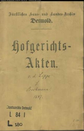 von der Lippe, Johann Kords Erben gegen Bernd Beckmanns Erben - Anteil an Rothensiek