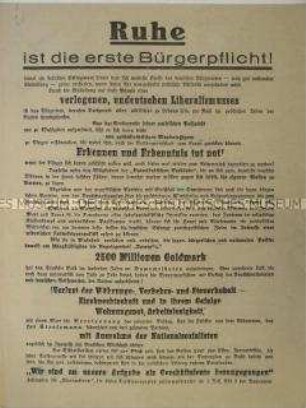 Propagandaflugblatt der NSDAP zur Reichstagswahl 1928