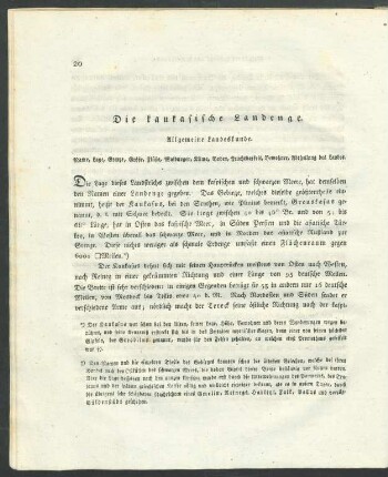 Die kaukasische Landenge.
