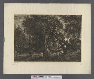 [Kleine Landschaft mit Hundejagd]