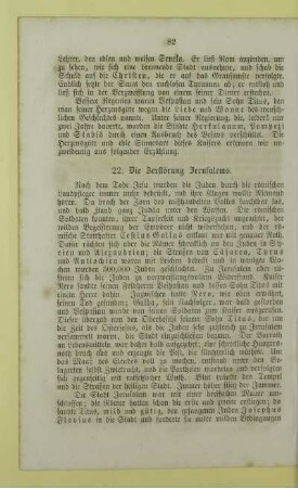 22. Die Zerstörung Jerusalems