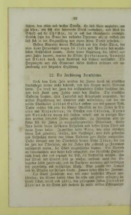 22. Die Zerstörung Jerusalems