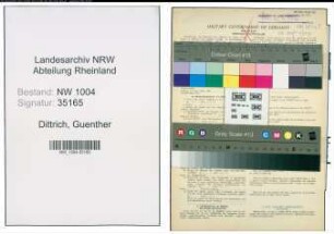 Entnazifizierung Guenther Dittrich , geb. 15.08.1922 (Koch)