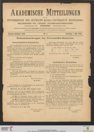 Nr. 2 (7. Mai 1898)