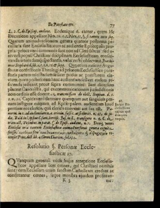 Resolutio §. Personae Ecclesiasticae 10.