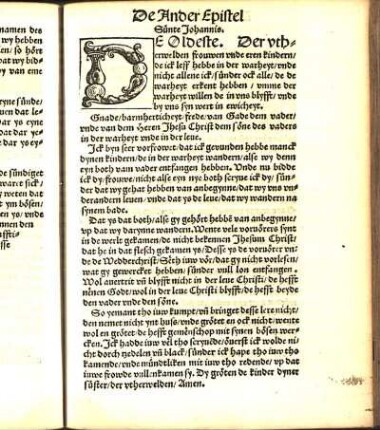 De Ander Epistel Sünte Johannis.