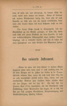 Das ruinierte Instrument
