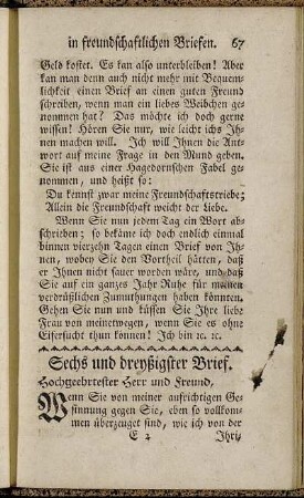 Sechs und dreyßigster Brief. - Vierzigster Brief.