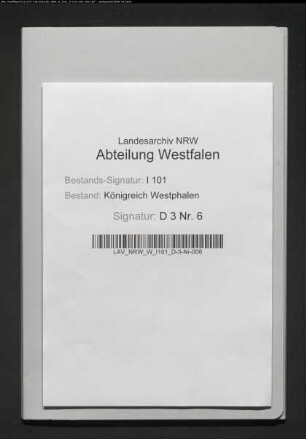 Lehen des Grafen von der Lippe (früher: Lehnkurie zu Hannover bzw. Herzogtum Lauenburg). (Provenienz: Procureur du Roi, Tribunal 1. Instanz, Bielefeld)
